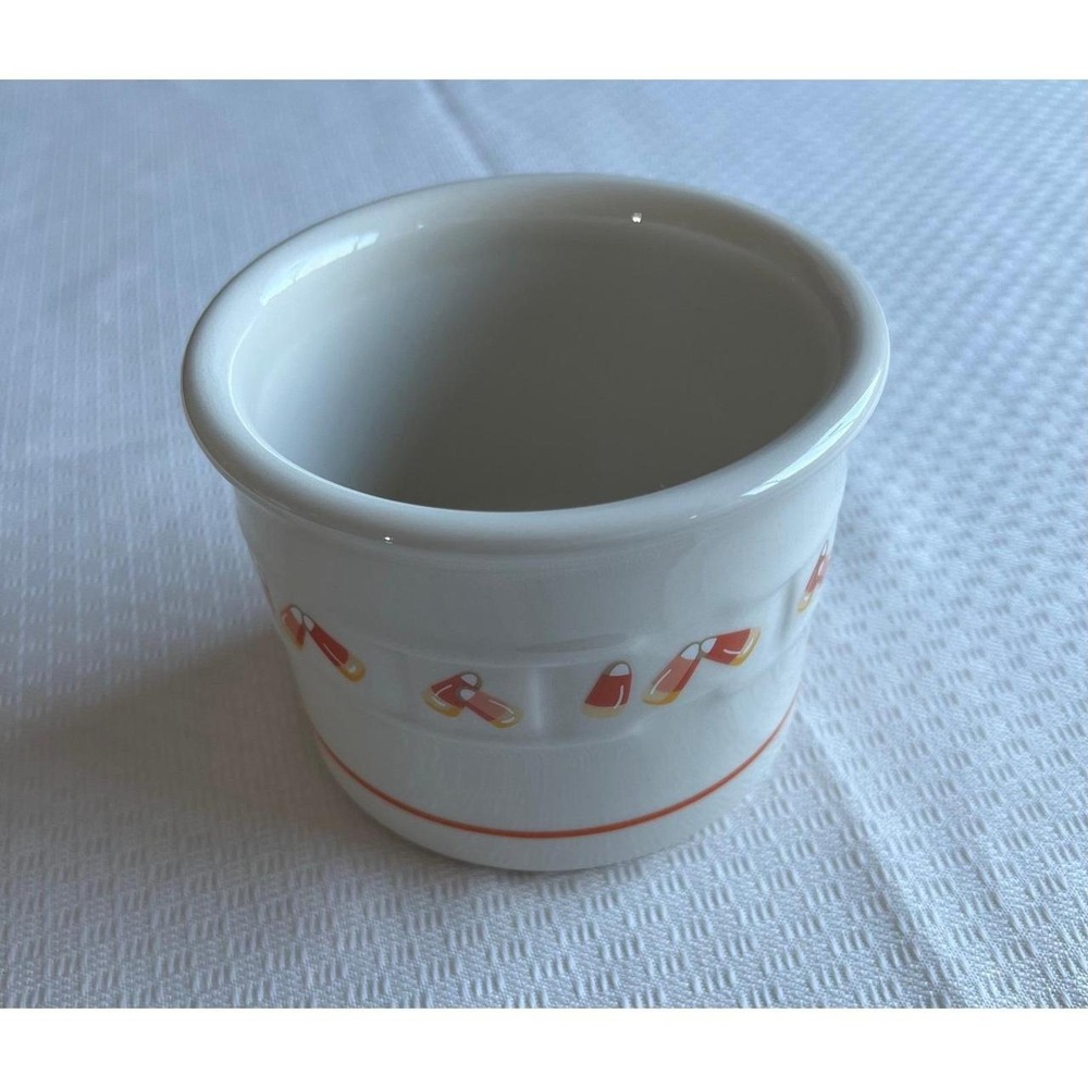 Longaberger Pottery Woven Traditions Heirloom Candy Corn 1 Pint Crock
